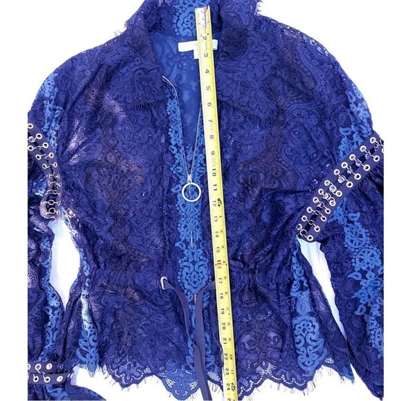 Jonathan Simkhai Grommet Lariat Lace Jacket - Picture 12 of 12